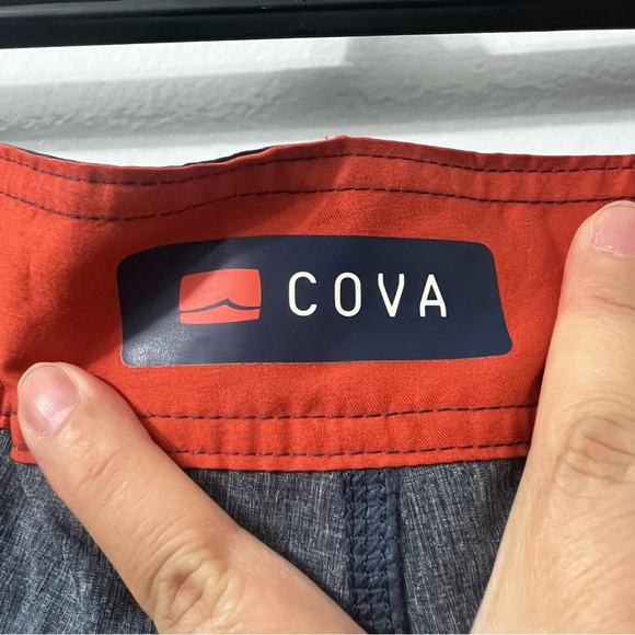 Cova Men Blue Size 34 Swim Trunks Board Shorts Quick Dry Vacation Unlined Surf - Picture 6 of 9